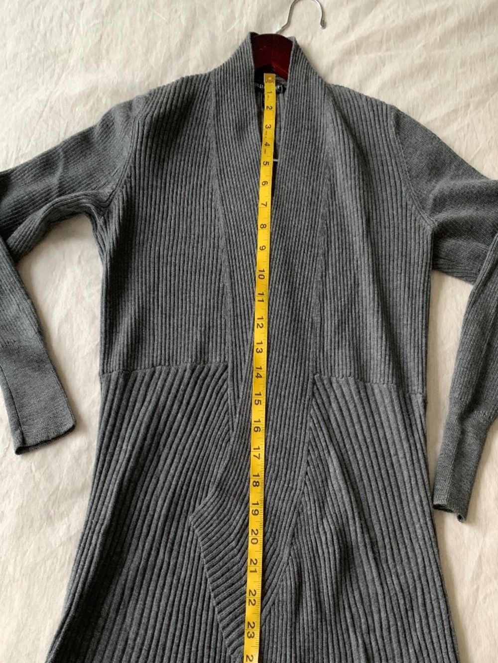 Eileen Fisher Merino Wool Open Front Cardigan Size S in Gray - Picture 7 of 8